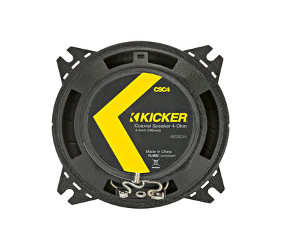 Kicker 46CSC44 4" 300 Watt 4-Ohm 2-Way Car Audio Coaxial Speaker (Pair)