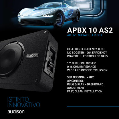 Audison APBX 10 AS2 Prima Series 10" Active Sub Box with Dynamic Bass Tracking