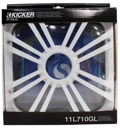 Kicker 10-inch (25cm) Square Subwoofer Grille for 11S10L7 LED White