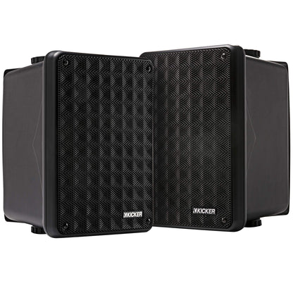 Kicker 46KB6B KB6 6.5" Indoor/Outdoor Speakers, 75W RMS, 8Ω, Black Pair