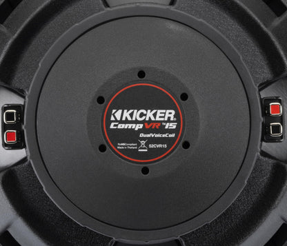 Kicker CompVR 52CVR152 15" Subwoofer, dual voice coil, 2Ω, 500W RMS
