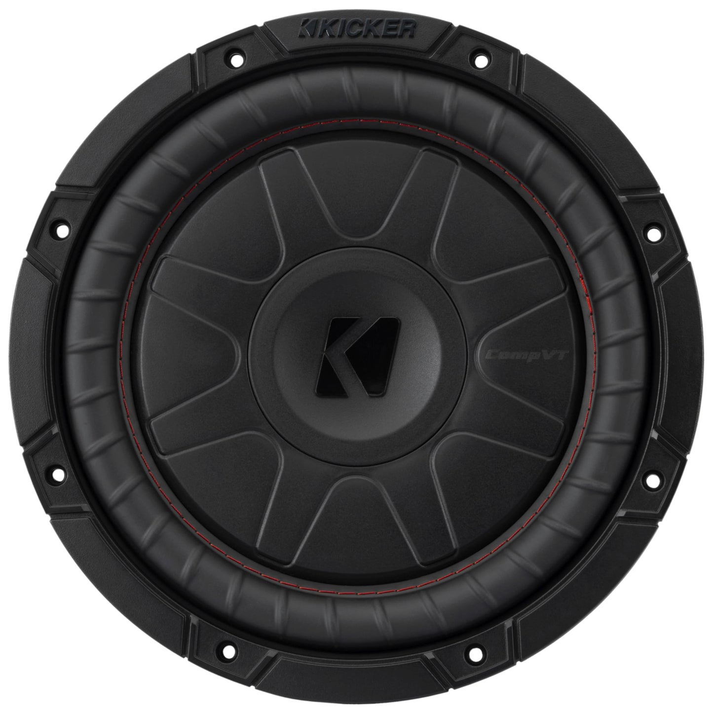 Kicker 52CVT104 CompVT 10-Inch (25cm) Subwoofer, 4-Ohm Single Voice Coil, 350W