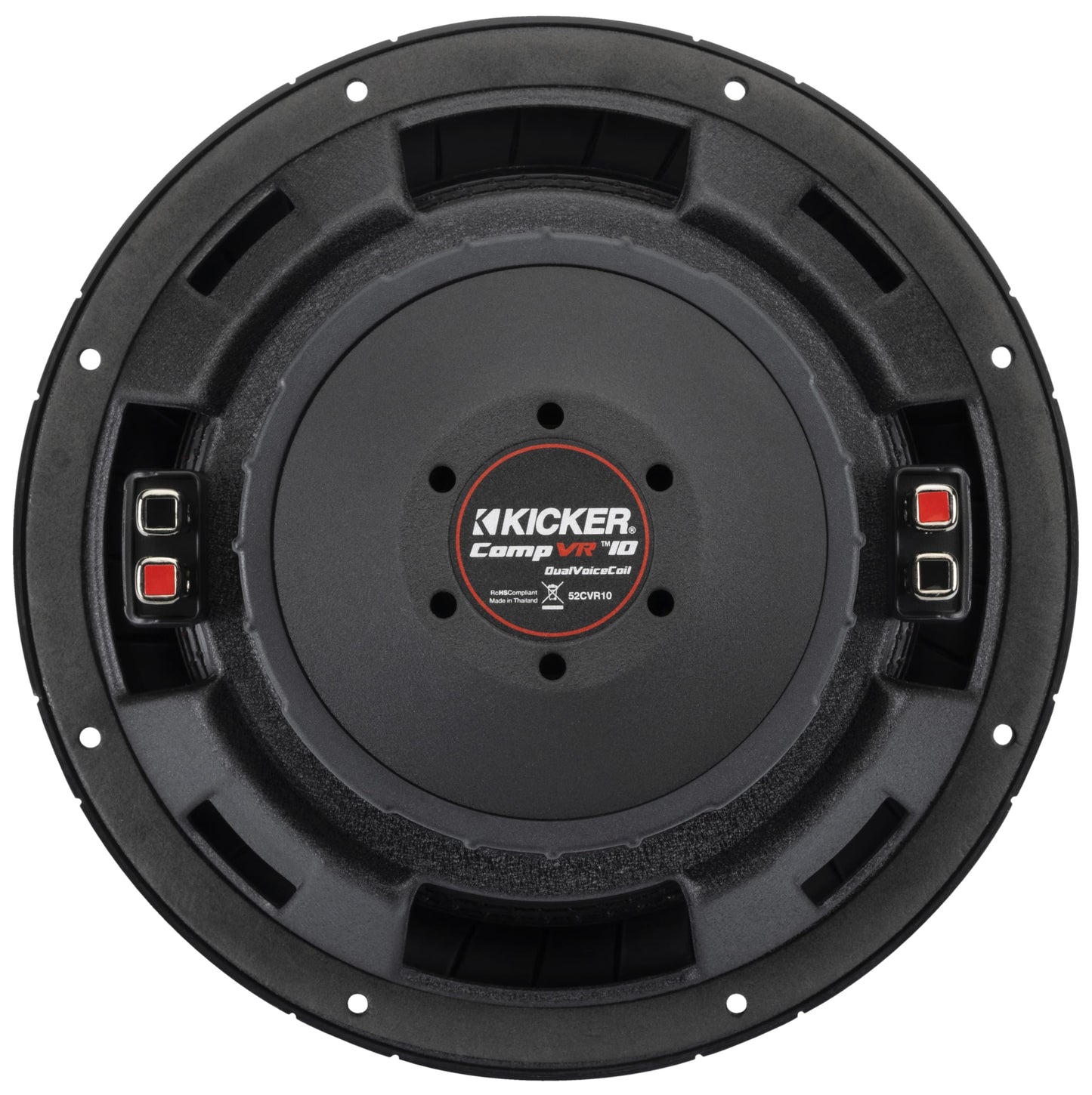 Kicker 52CVR102 CompVR 10-Inch (25cm) Subwoofer, 2-Ohm Dual Voice Coil, 350W