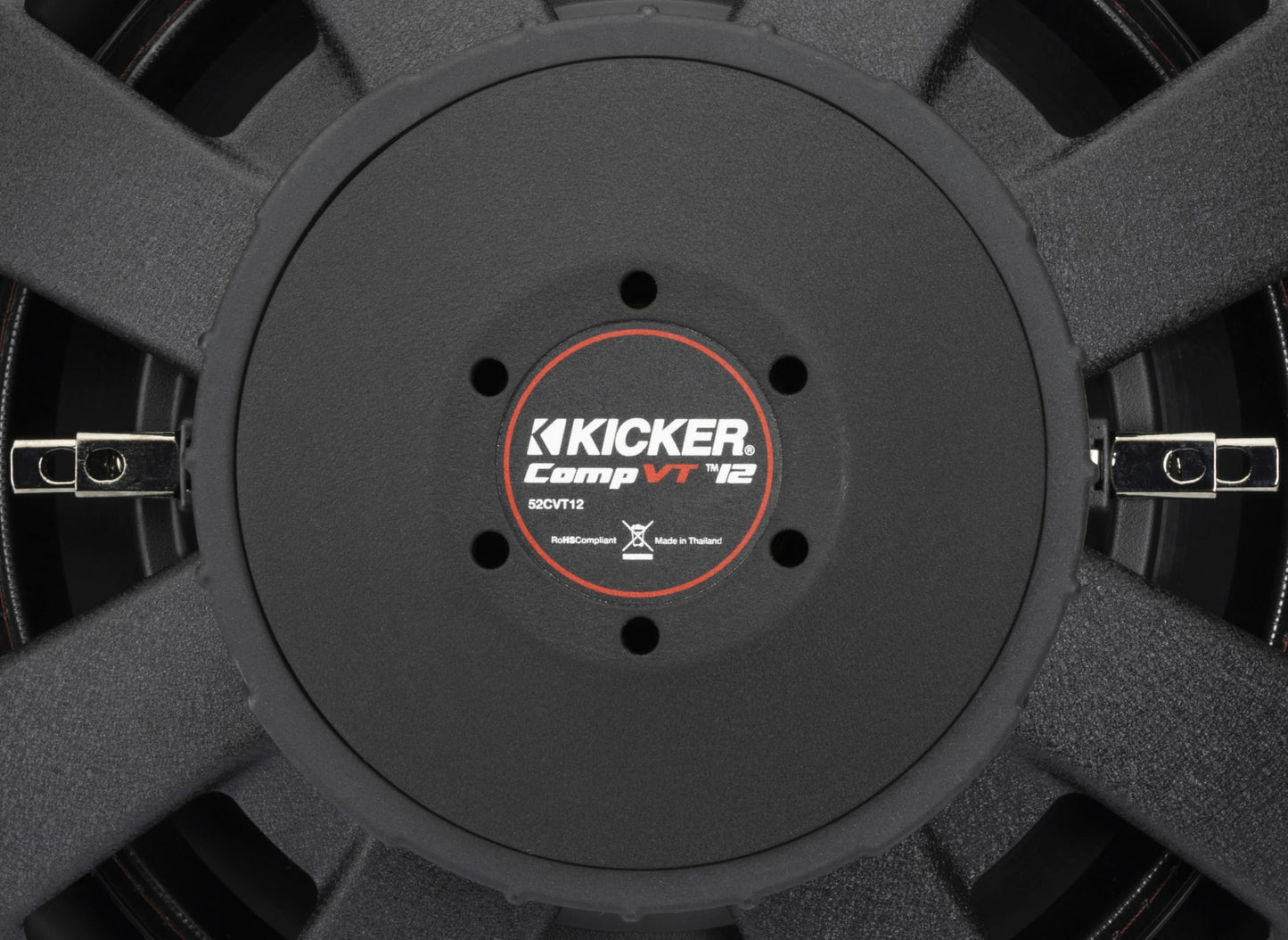 Kicker 52CVT124 CompVT 12-Inch (30cm) Subwoofer, 4-Ohm Single Voice Coil, 400W