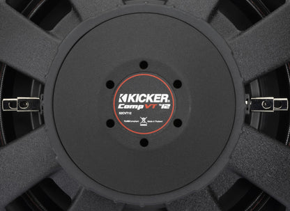 Kicker 52CVT124 CompVT 12-Inch (30cm) Subwoofer, 4-Ohm Single Voice Coil, 400W