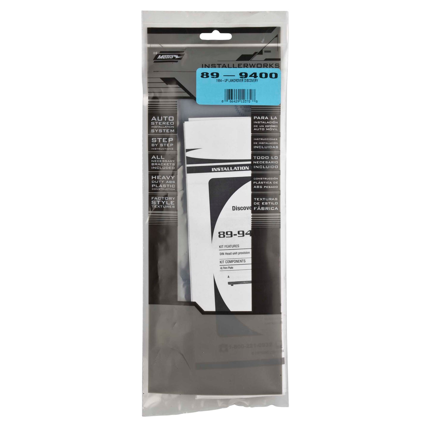 Metra 89-9400 DIN Radio Trim Plate for 1994-2004 Land Rover Discovery