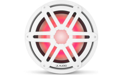 JL Audio M3-10IB-S-Gw-i-4 10-inch Marine RGB LED Subwoofer, White Sport Grilles 93531