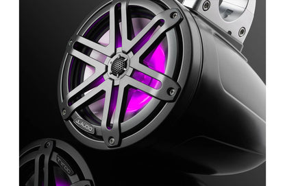 JL Audio M3-770ETXv3-Sb-S-Gm-i 7.7" RGB LED Tower Coaxial System, Gray Sport Grilles 93537