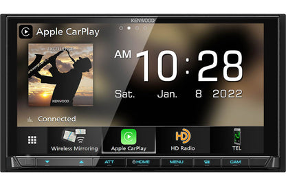 Kenwood eXcelon DMX958XR 6.8″ Digital Multimedia Receiver with Wireless CarPlay, Android Auto, HD Radio + CMOS-230 Backup Camera