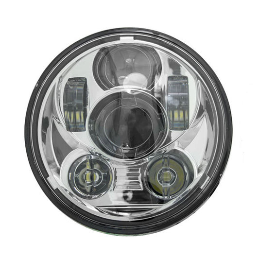 Metra BC-562S Silver Round Motorcycle Headlights - 5.6 Inch