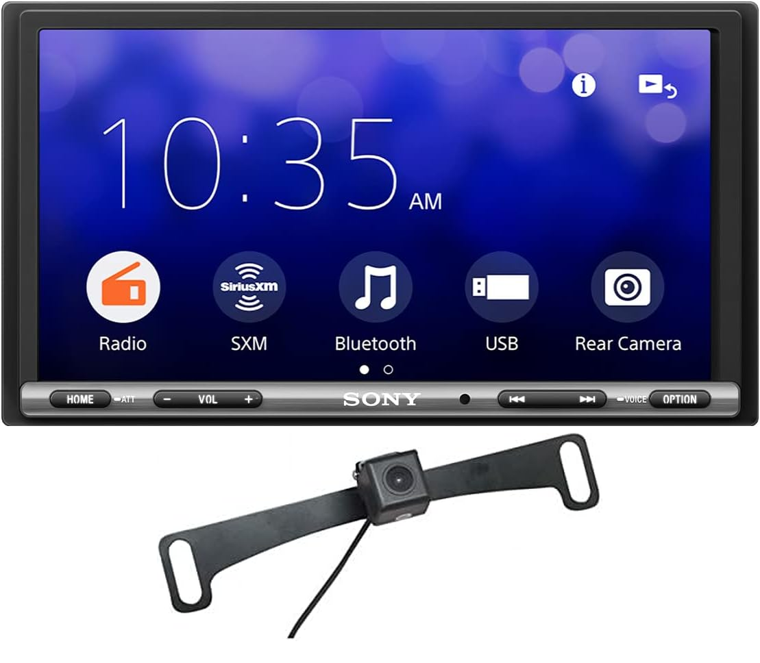 Sony XAV-AX3200 6.95" CarPlay Android Auto Media Receiver with WebLink Cast + Backup Camera Bundle