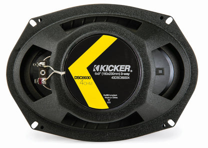 Kicker 43DSC69304 6x9-Inch (160x230mm) 3-Way Speakers, 4-Ohm (Pair)