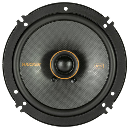 Kicker 51KSC6504 Coaxial Speaker System, 2-Way Design, Pair, 6.5", Pair