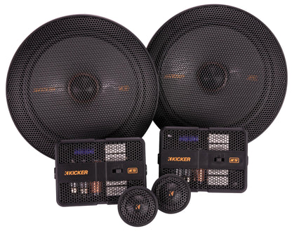 Kicker 51KSS6704 Component Speaker System, 2-Way Design, Two - 6.75" Woofers