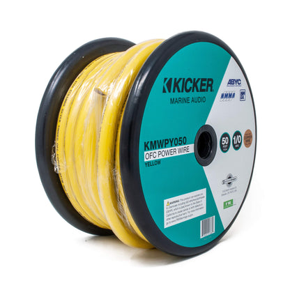Kicker 47KMWPY050 Marine 1/0awg Power Wire, 50ft, Yellow