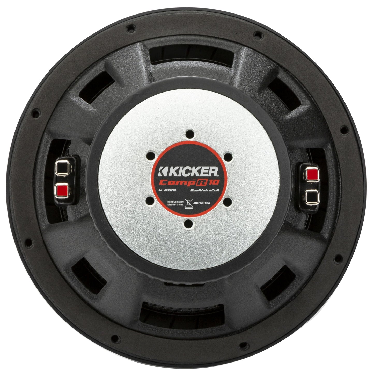 Kicker 48CWR104 CompR 10" Subwoofer, DVC, 4-ohm