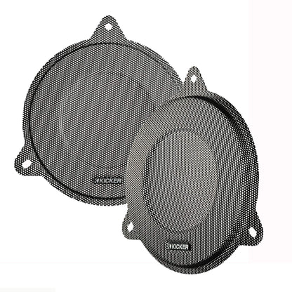 Kicker 45HDSG "Bat-Wing" Speaker Grilles compatible with Harley Davidson Motorcycles