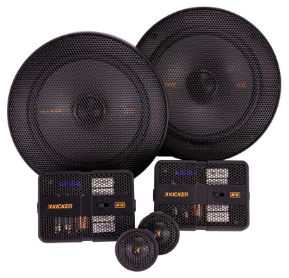 Kicker 51KSS6504 Component Speaker System, 2-Way Design, Two - 6.5" Woofers