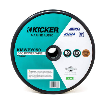 Kicker 47KMWPY050 Marine 1/0awg Power Wire, 50ft, Yellow