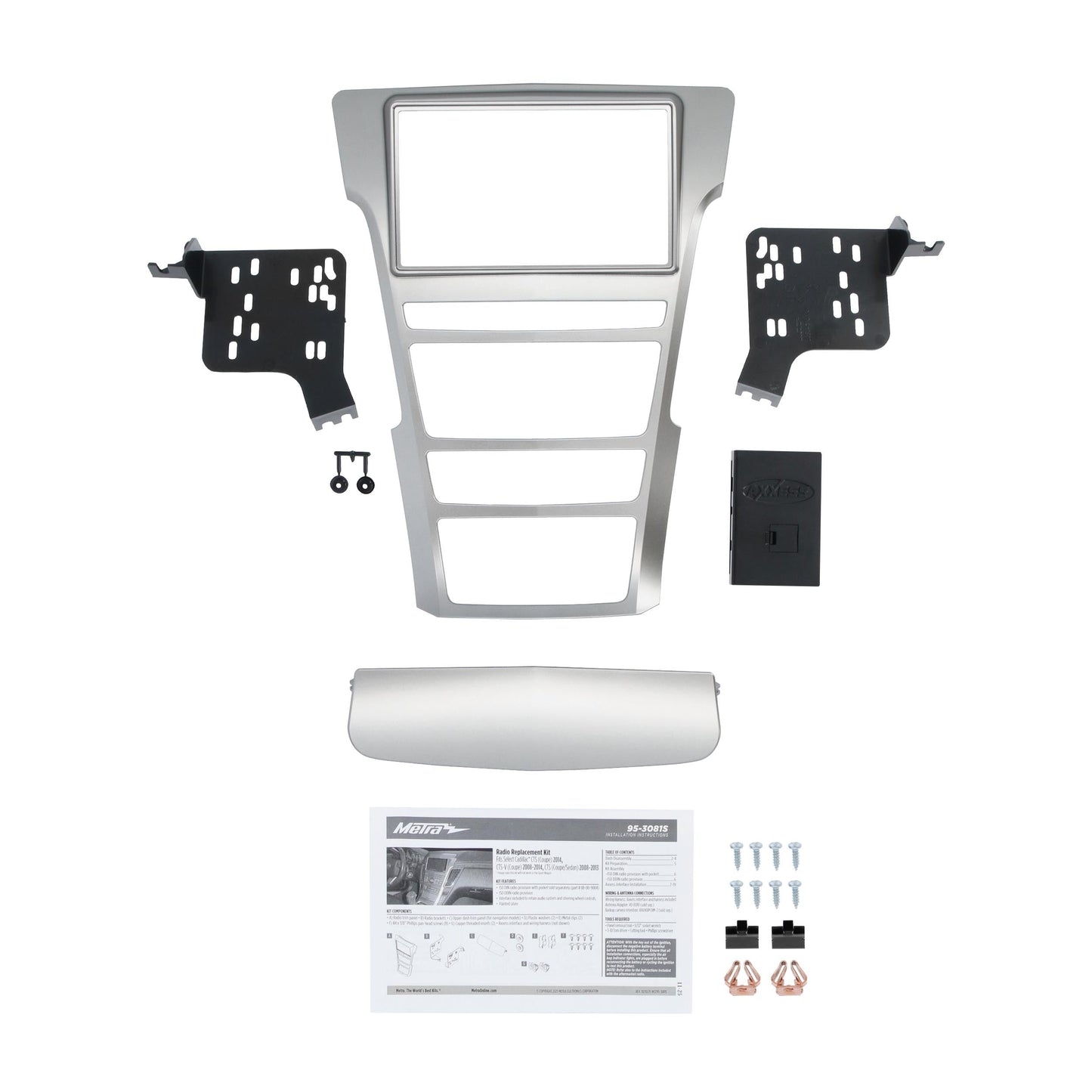 Metra 95-3081S Silver Dash Kit & Interface for Cadillac CTS 2008-2014
