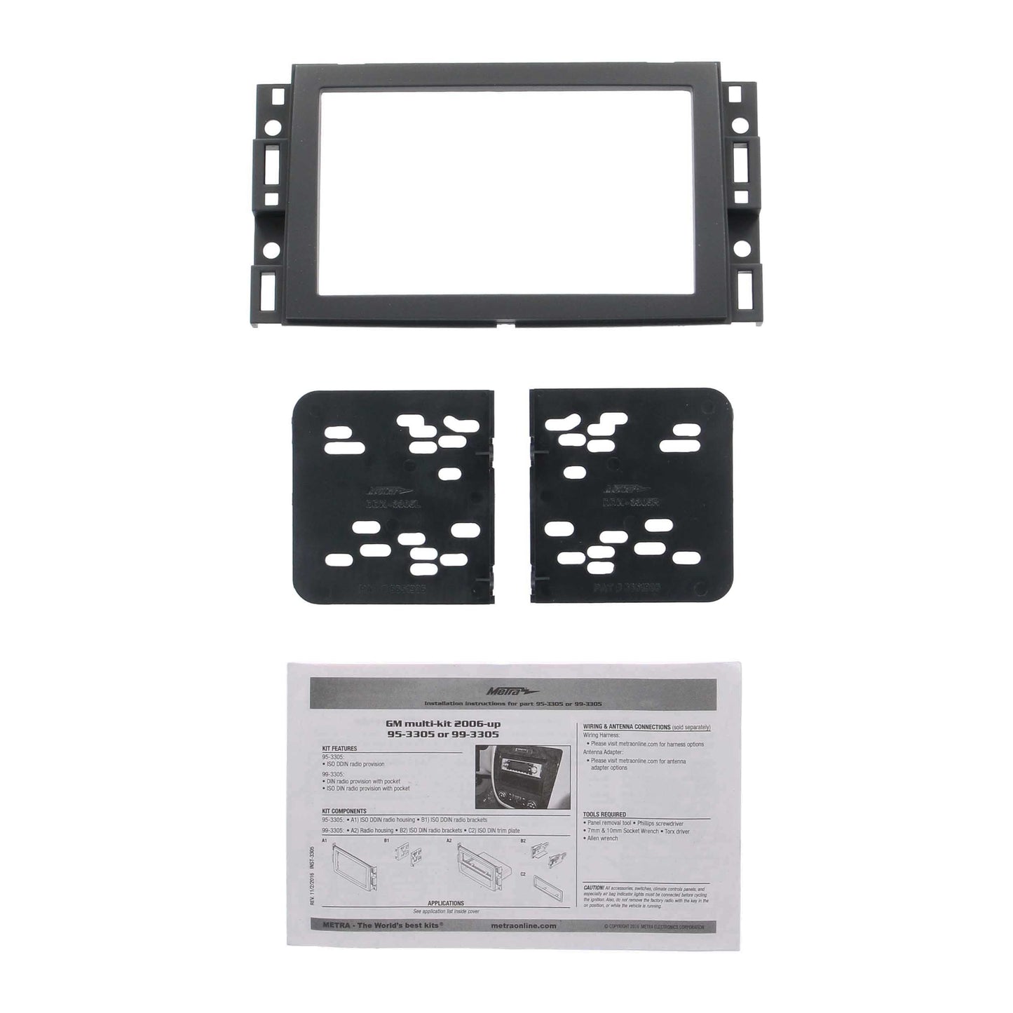 Metra 95-3305 Double-DIN Dash Kit for Select GM Vehicles 2006-Up