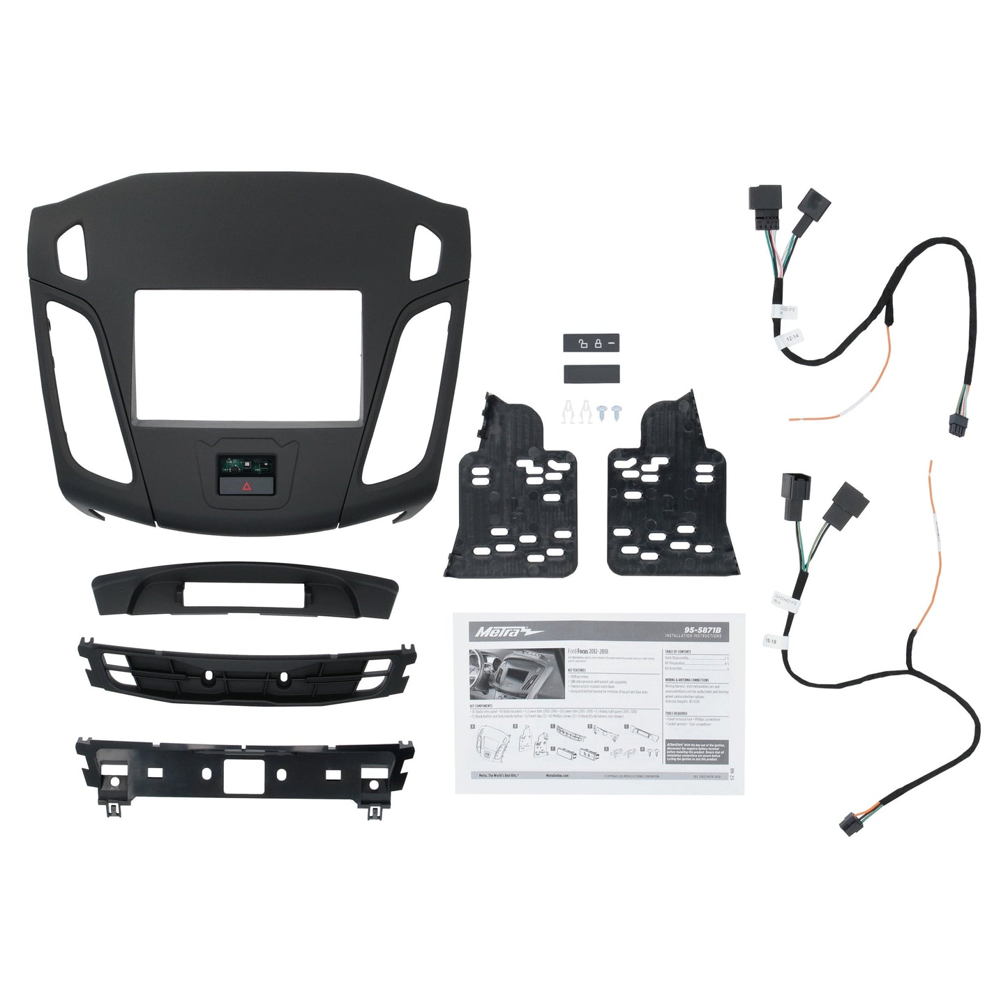 Metra 95-5871B Double-DIN Dash Kit for Ford Focus 2012-2018
