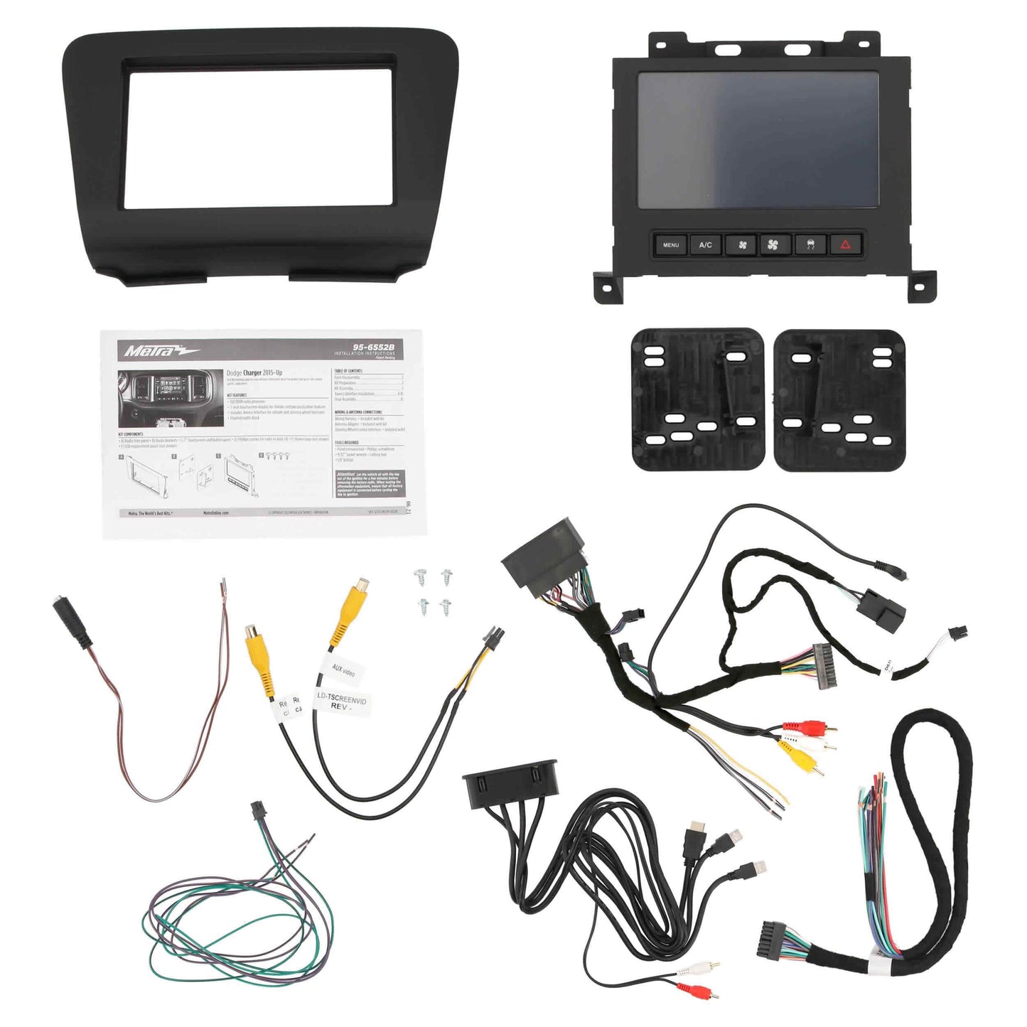 Metra 95-6552B TurboTouch Double-DIN Dash Kit for Dodge Charger 2015-2021