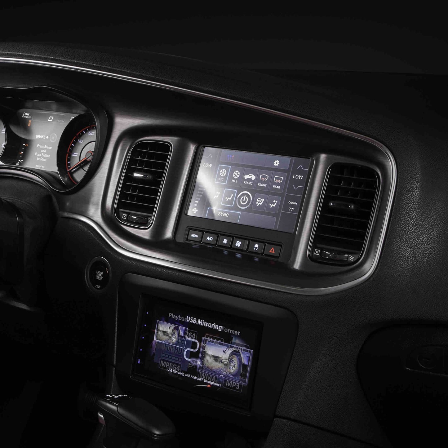 Metra 95-6552B TurboTouch Double-DIN Dash Kit for Dodge Charger 2015-2021