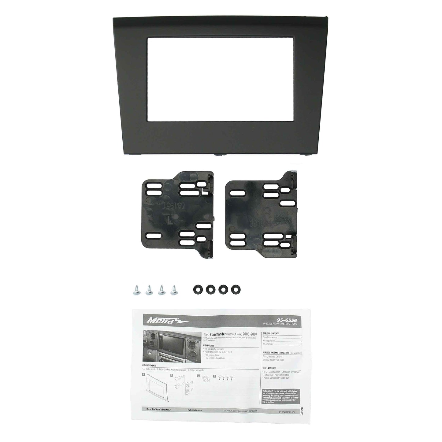 Metra 95-6556G Double-DIN Dash Kit for Jeep Commander 2006-2007 Without NAV