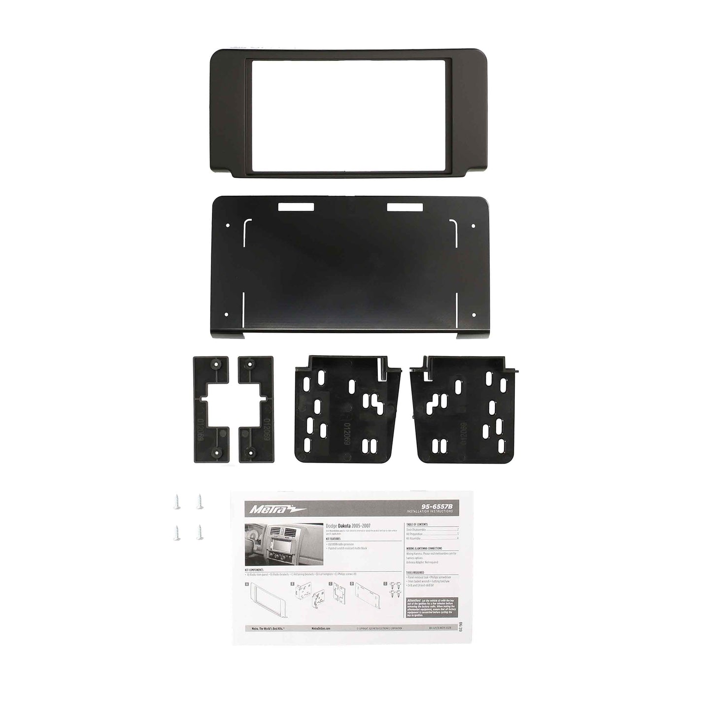 Metra 95-6557B Double-DIN Dash Kit for Dodge Dakota 2005-2007