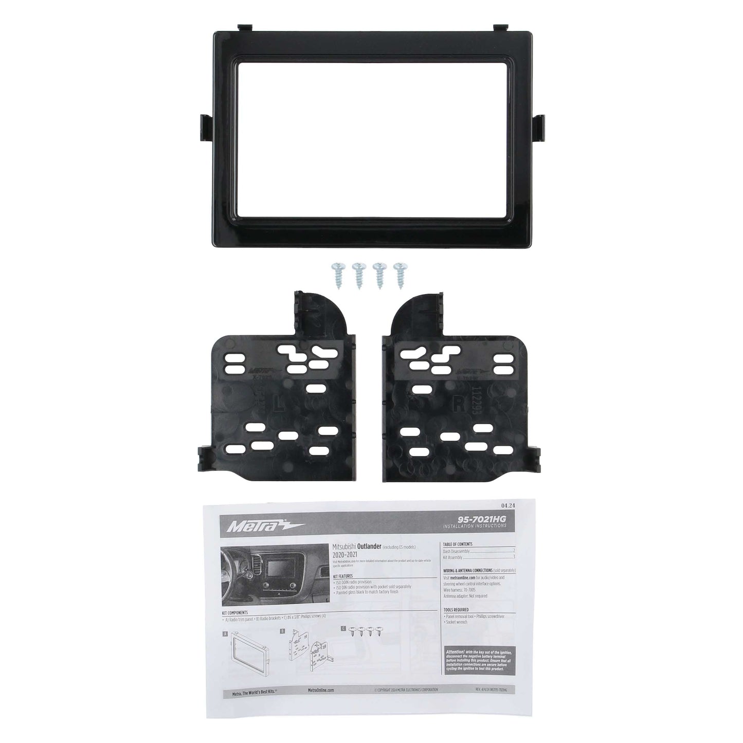 Metra 95-7021HG Double-DIN Dash Kit for Mitsubishi Outlander 2020-2021
