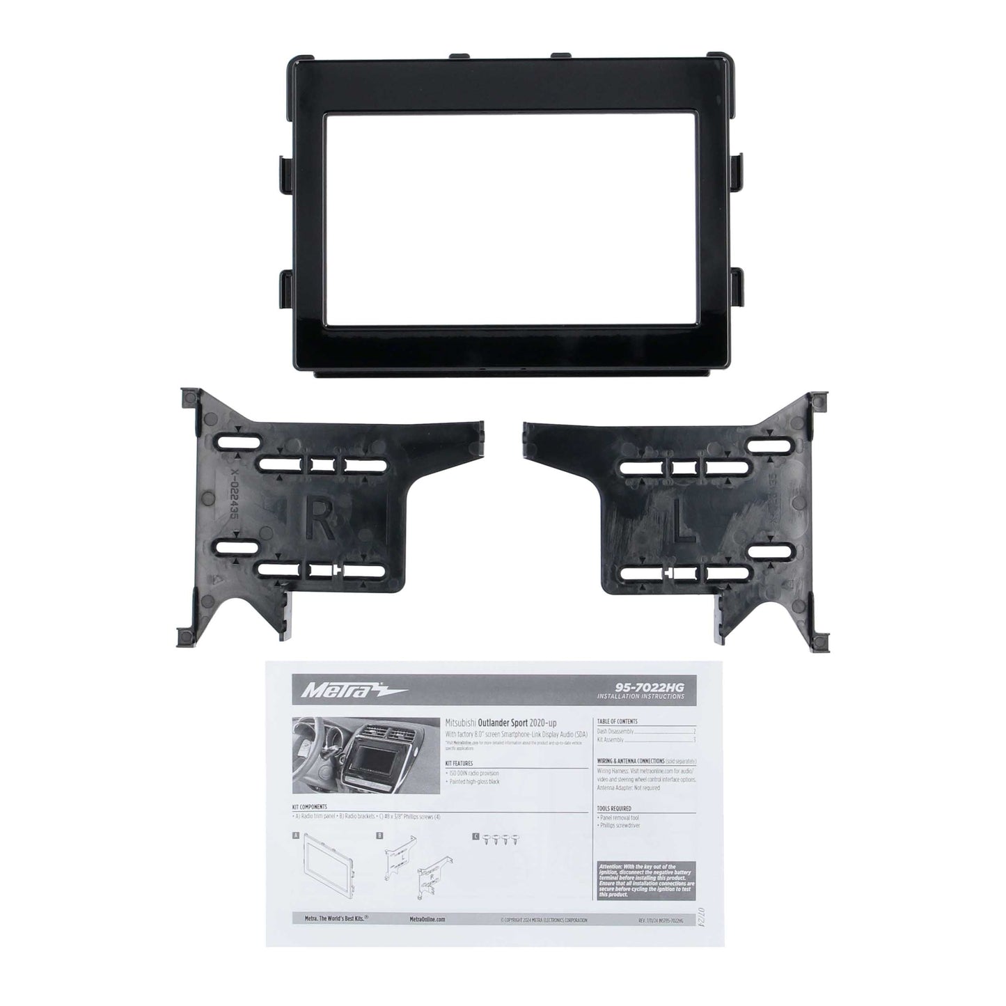 Metra 95-7022HG Double-DIN Dash Kit for Mitsubishi Outlander Sport 2020-2026