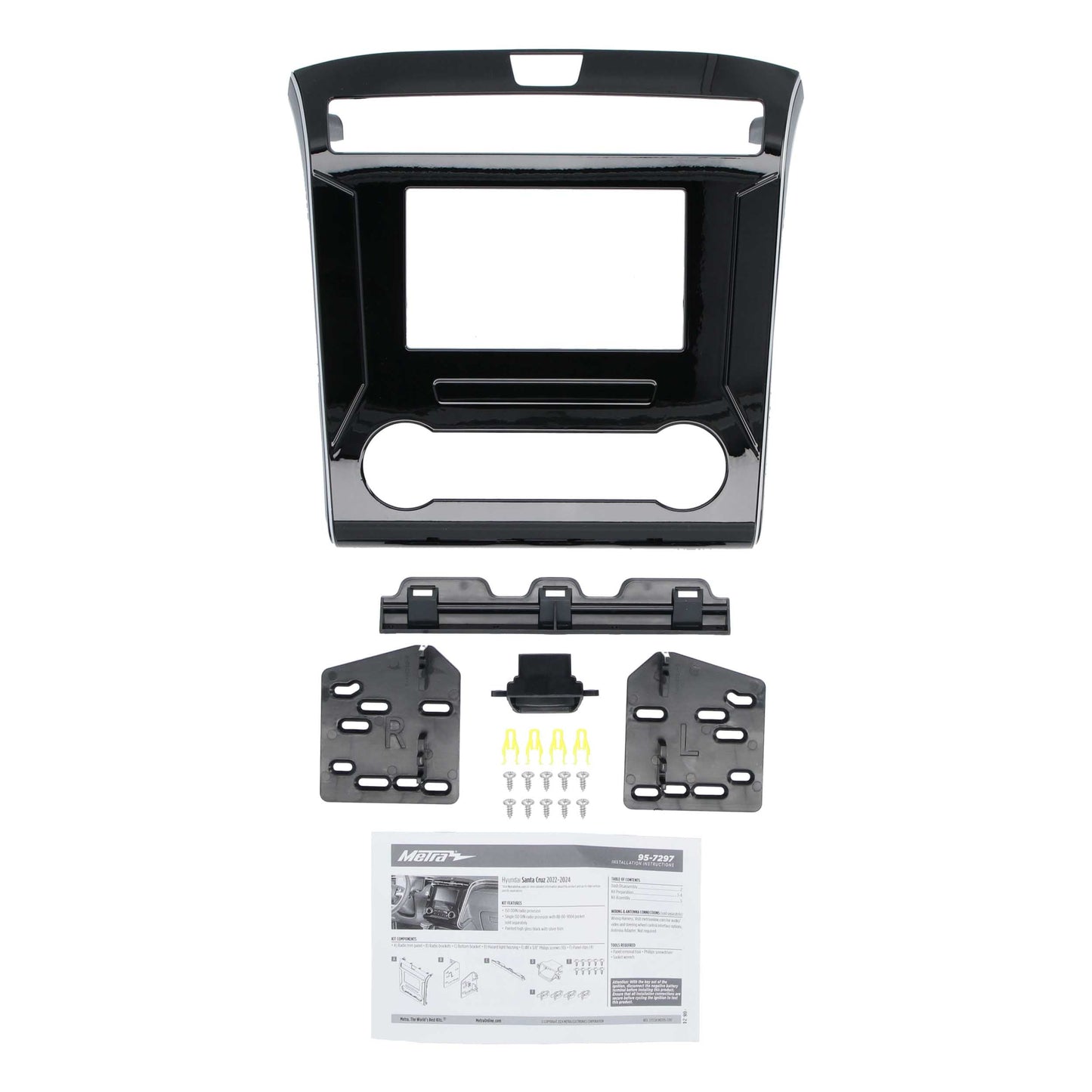 Metra 95-7297 Double-DIN Dash Kit for Hyundai Santa Cruz 2022-2024 Manual Climate