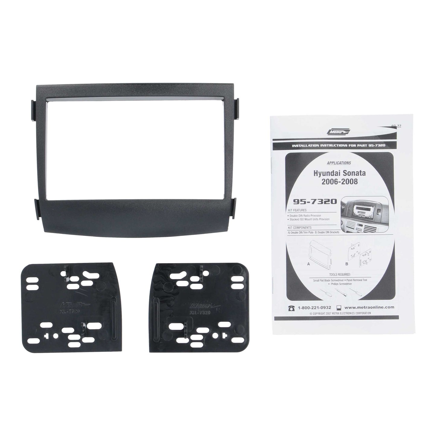 Metra 95-7320 Double-DIN Dash Kit for Hyundai Sonata 2006-2008