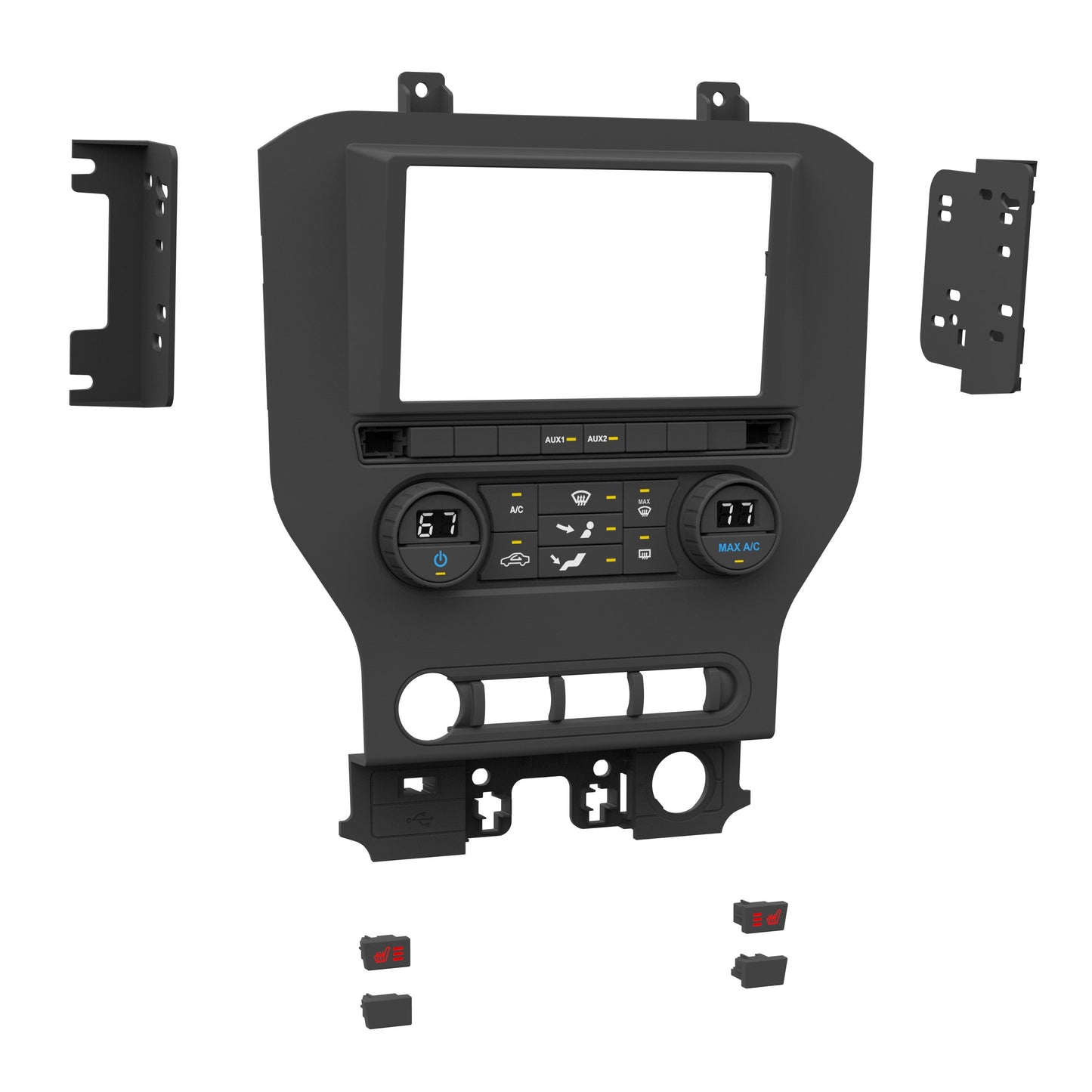 Metra 99-5865CH TurboTactile Dash Kit for Ford Mustang 2015-2023 Manual Climate