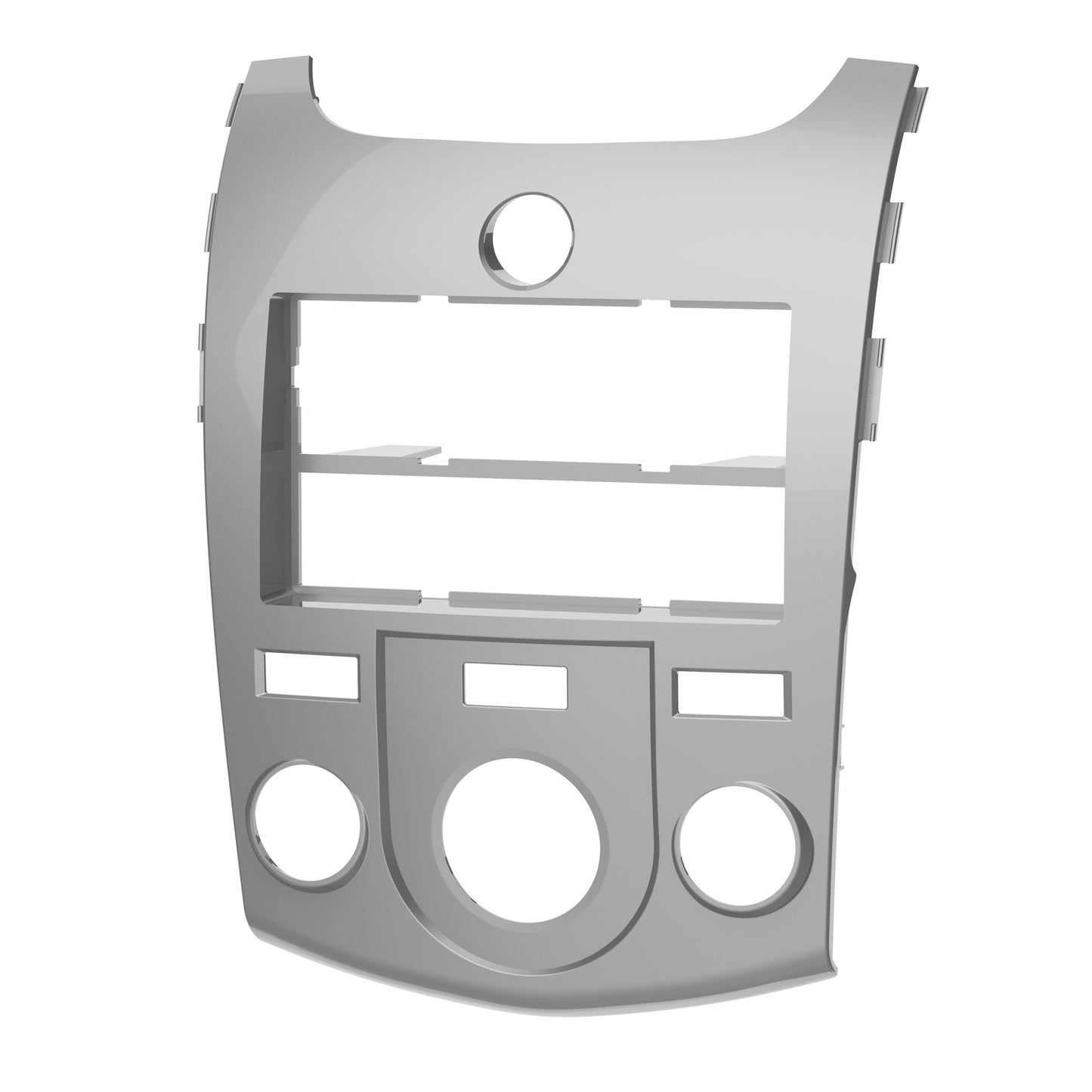 Metra 99-7338S Single or Double-DIN Dash Kit for Kia Forte Silver
