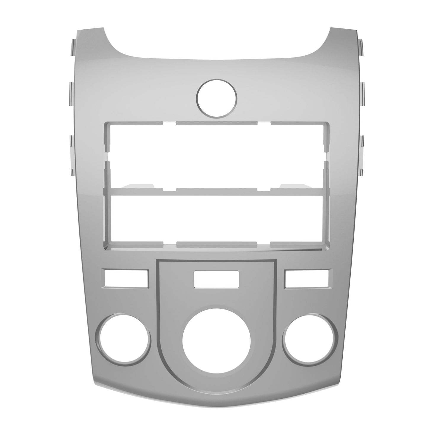 Metra 99-7338S Single or Double-DIN Dash Kit for Kia Forte Silver