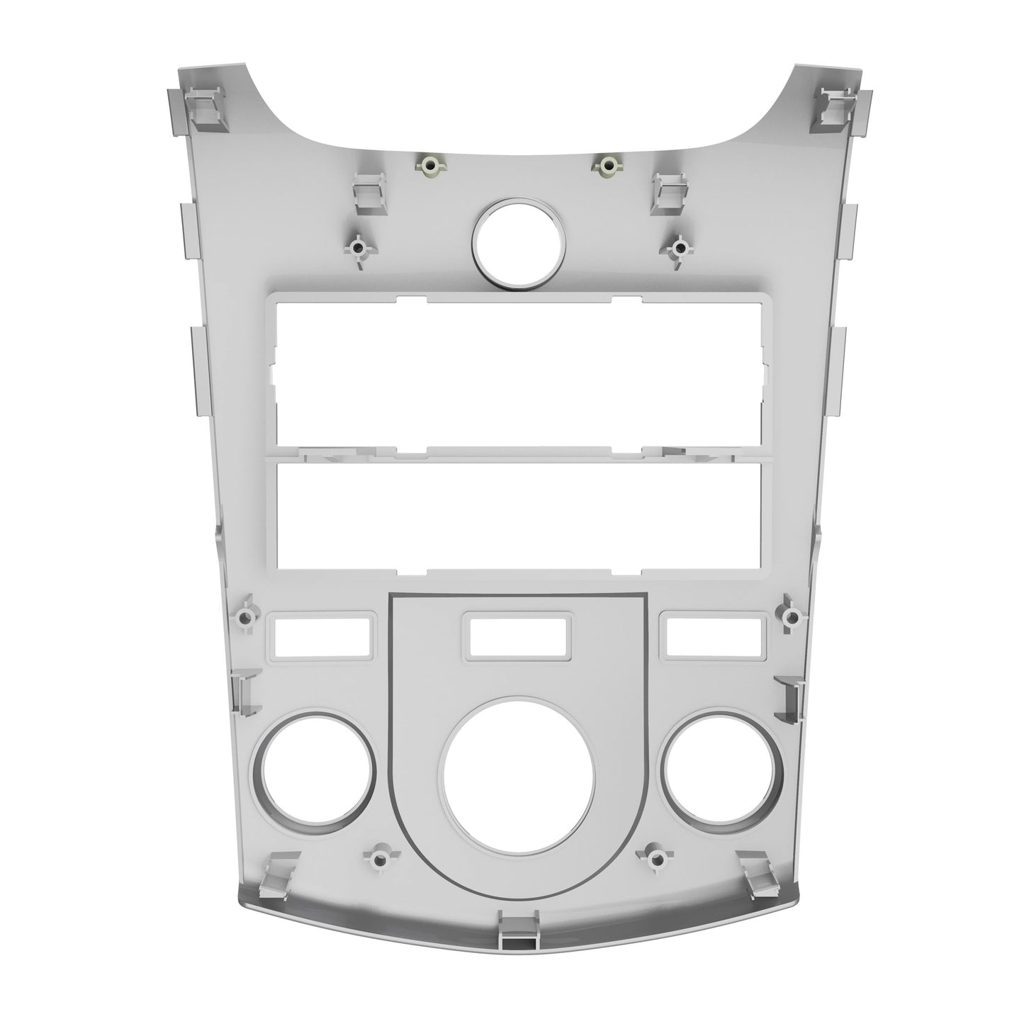 Metra 99-7338S Single or Double-DIN Dash Kit for Kia Forte Silver