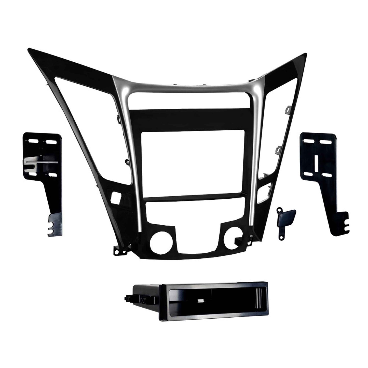 Metra 99-7342 Single/Double-DIN Dash Kit for 2011-2014 Hyundai Sonata Manual A/C