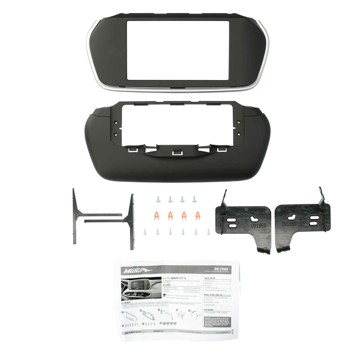 Metra 99-7396 Single or Double-DIN Dash Kit for Hyundai Santa Fe