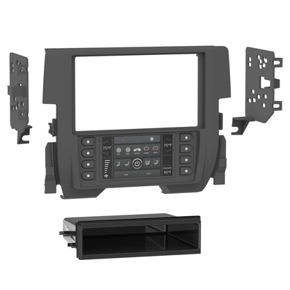 Metra 99-7821B TurboTouch Single/Double-DIN Dash Kit for Honda Civic 2016-2021 Excluding LX