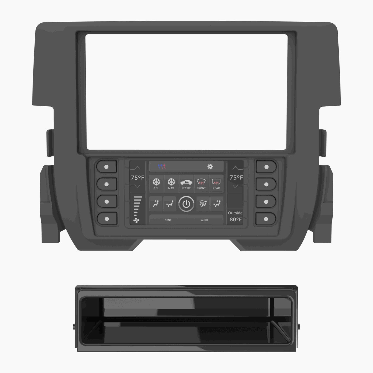 Metra 99-7821B TurboTouch Single/Double-DIN Dash Kit for Honda Civic 2016-2021 Excluding LX