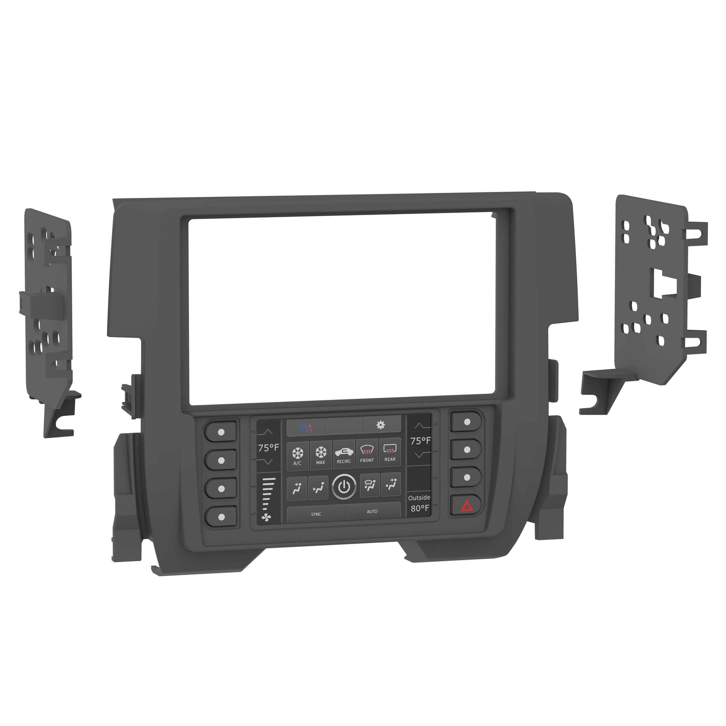 Metra 99-7821B TurboTouch Single/Double-DIN Dash Kit for Honda Civic 2016-2021 Excluding LX