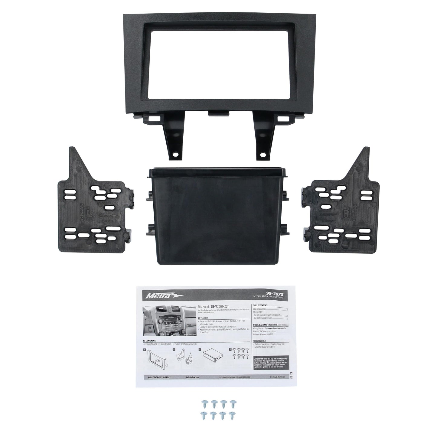 Metra 99-7873 Single/Double-DIN Dash Kit for Honda CR-V 2007-2011