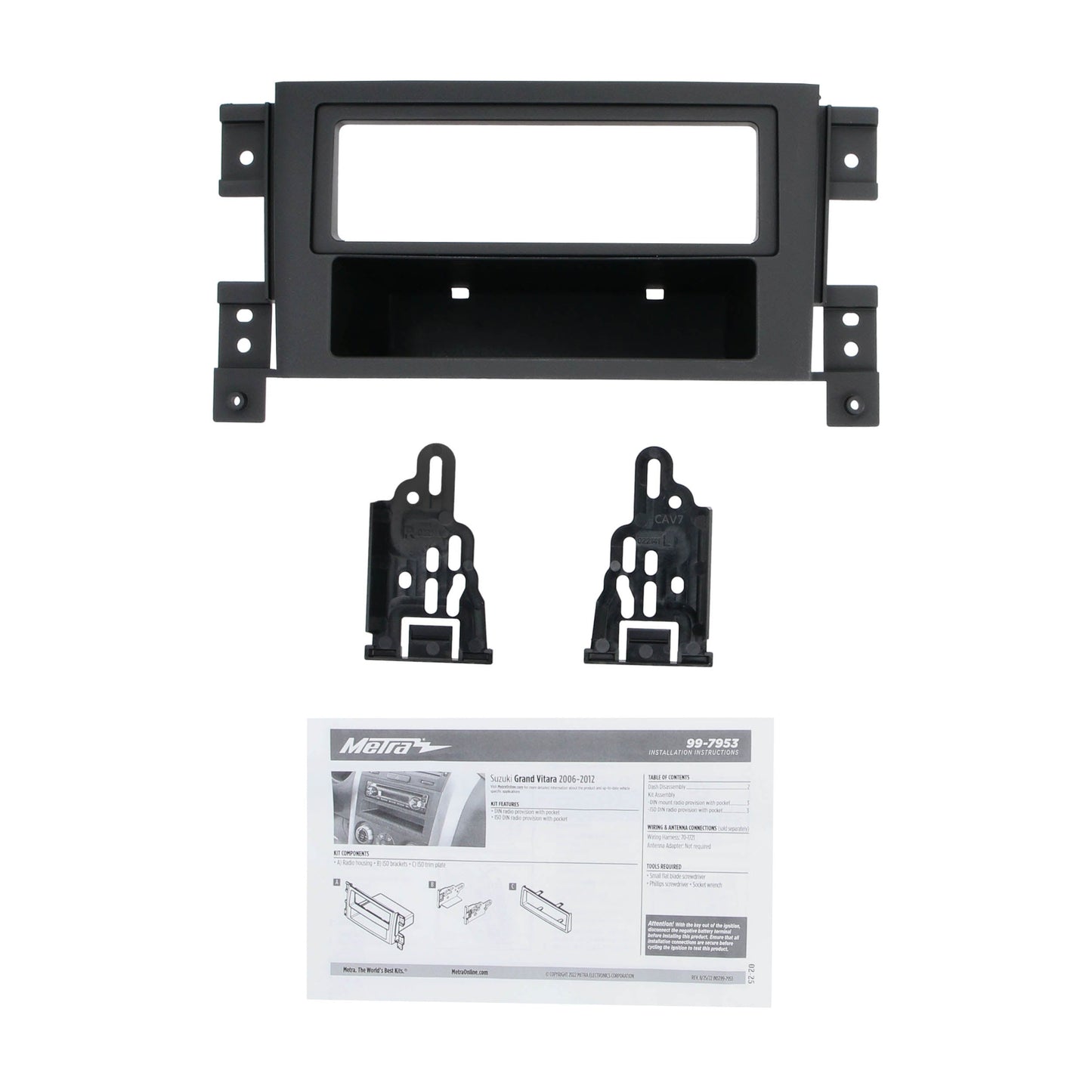 Metra 99-7953 Single-DIN Dash Kit for Suzuki Grand Vitara Black