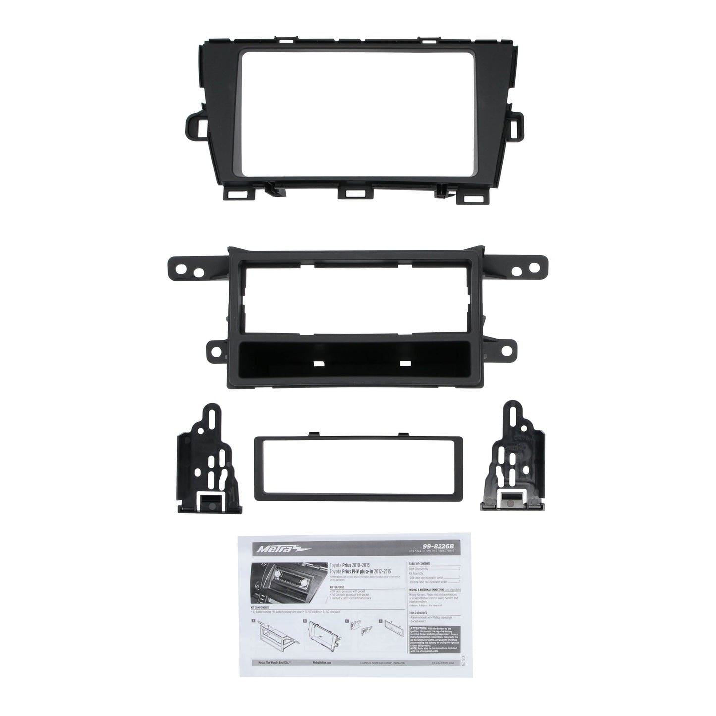 Metra 99-8226B Single-DIN Dash Kit for Toyota Prius 2010-2015