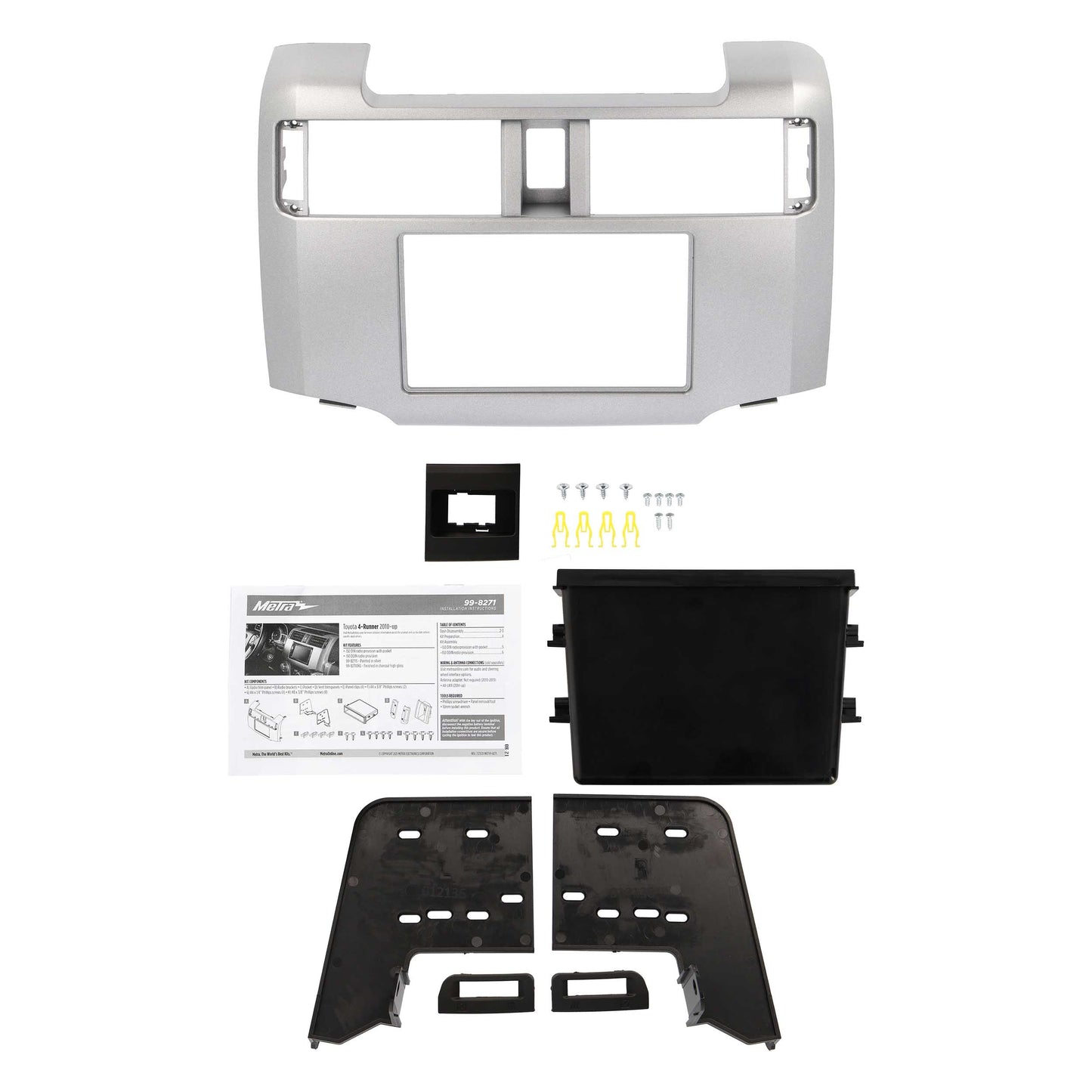 Metra 99-8271S Single/Double-DIN Dash Kit for Toyota 4Runner Silver