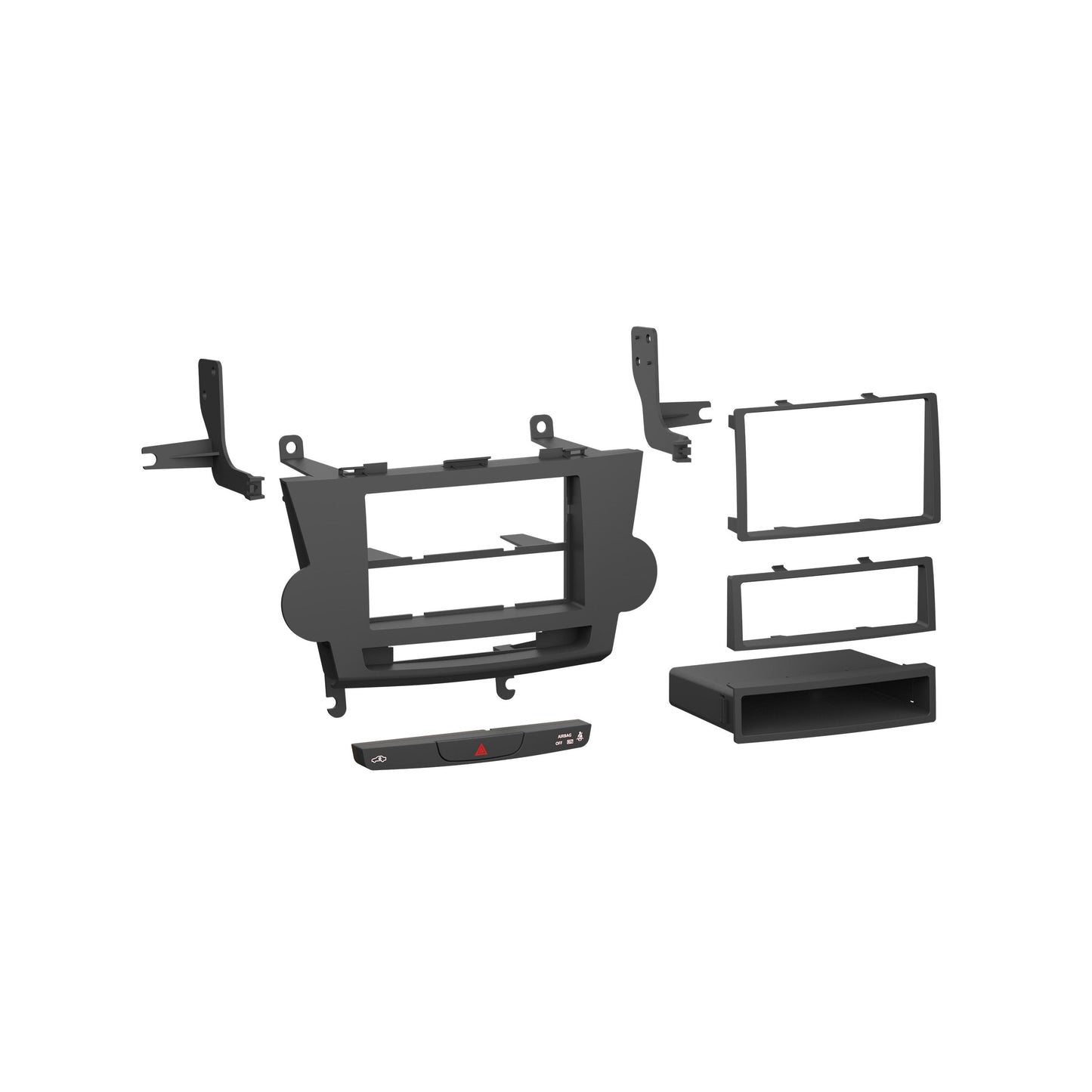 Metra 99-8274B Double-DIN Dash Kit for Toyota Highlander with NAV Black