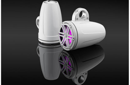 JL Audio M3-770ETXv3-Gw-S-Gw-i 7.7" RGB LED Tower Coaxial System, White Sport Grilles 93539