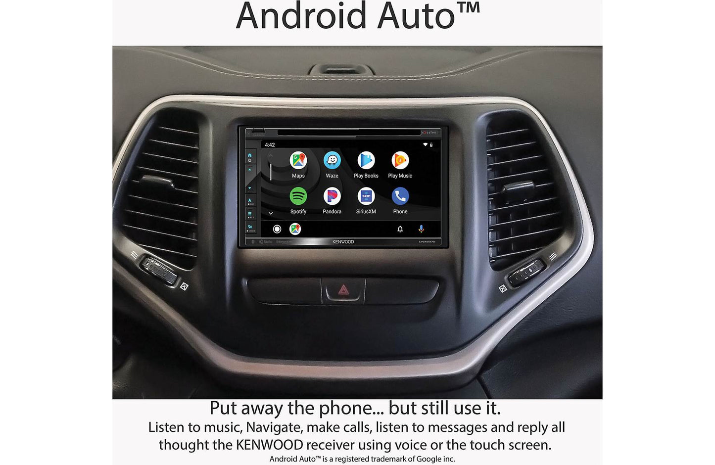 Kenwood DNX697S 6.8" Apple CarPlay Android Auto GPS Car Stereo + SXV300V1 SiriusXM Satellite Tuner